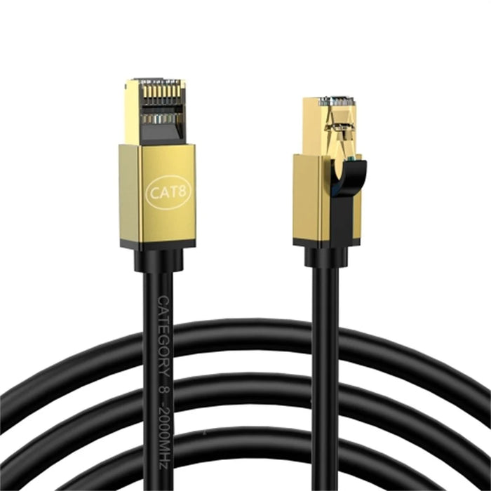 1.5m CAT8 Ethernet Cable Home Office 40Gbps 2000MHz High Speed Network Cable - Gold - 1