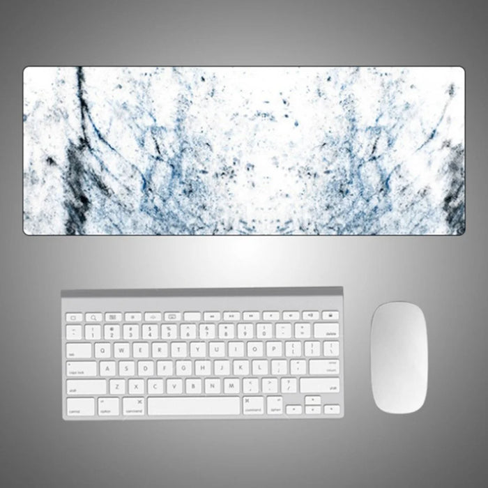 DLS-001 800x300x2mm Creative Mouse Pad Pattern Design Computer Desk Mat Single Side Locked Edge - Marble - 2