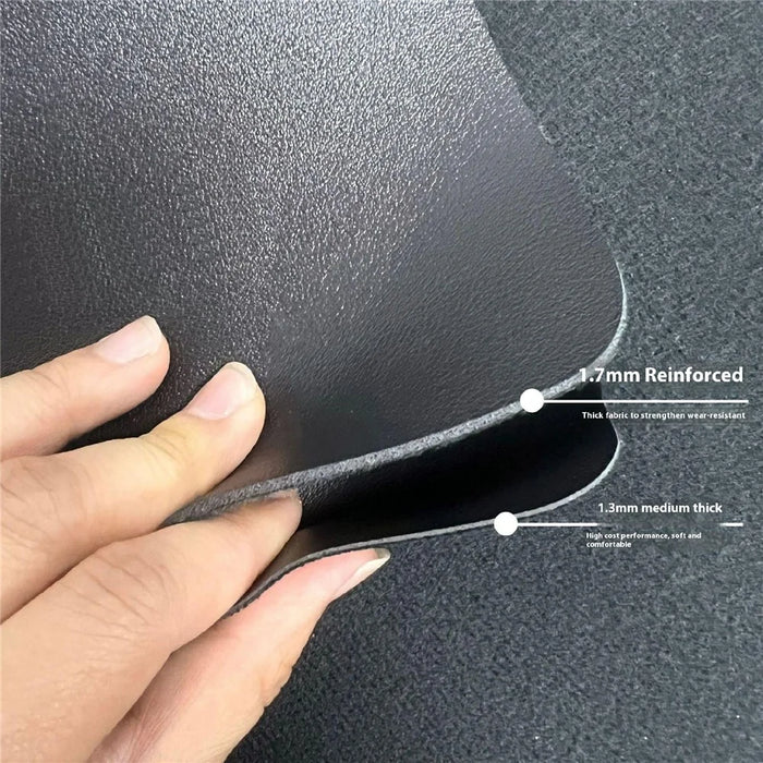 40 x 90cm Waterproof Stain Resistant Mouse Mat 1.7mm PU Leather Gaming Mouse Pad for Home / Office - Navy Blue - 4