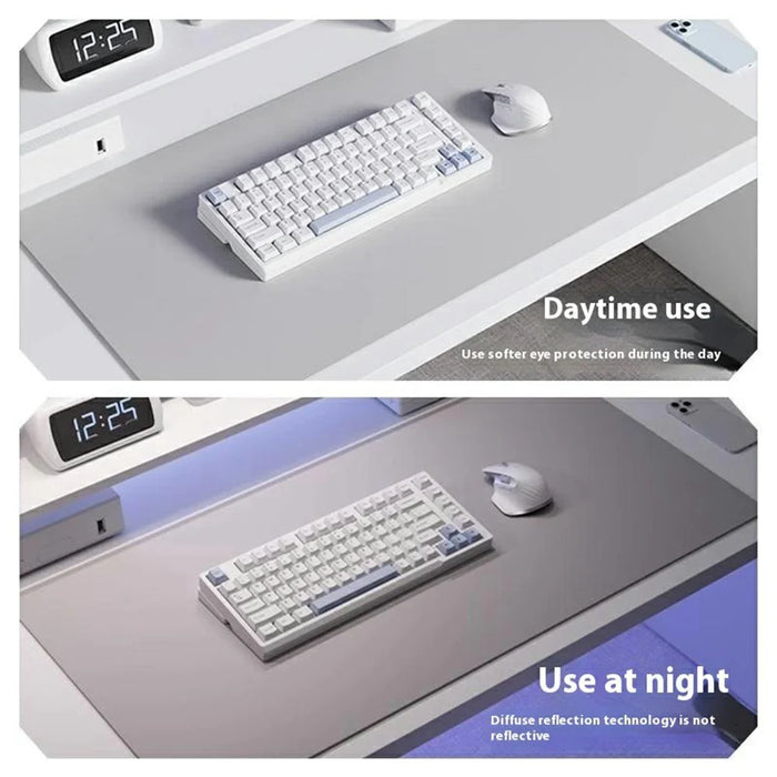 40 x 90cm Waterproof Stain Resistant Mouse Mat 1.7mm PU Leather Gaming Mouse Pad for Home / Office - Navy Blue - 5