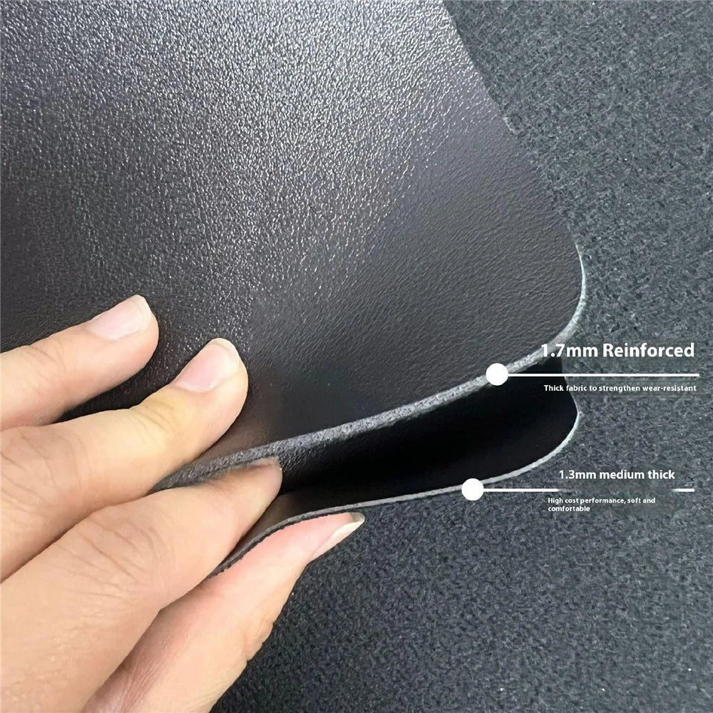 40 x 80cm Waterproof Stain Resistant Mouse Mat 1.7mm PU Leather Gaming Mouse Pad for Home / Office - Navy Blue - 4