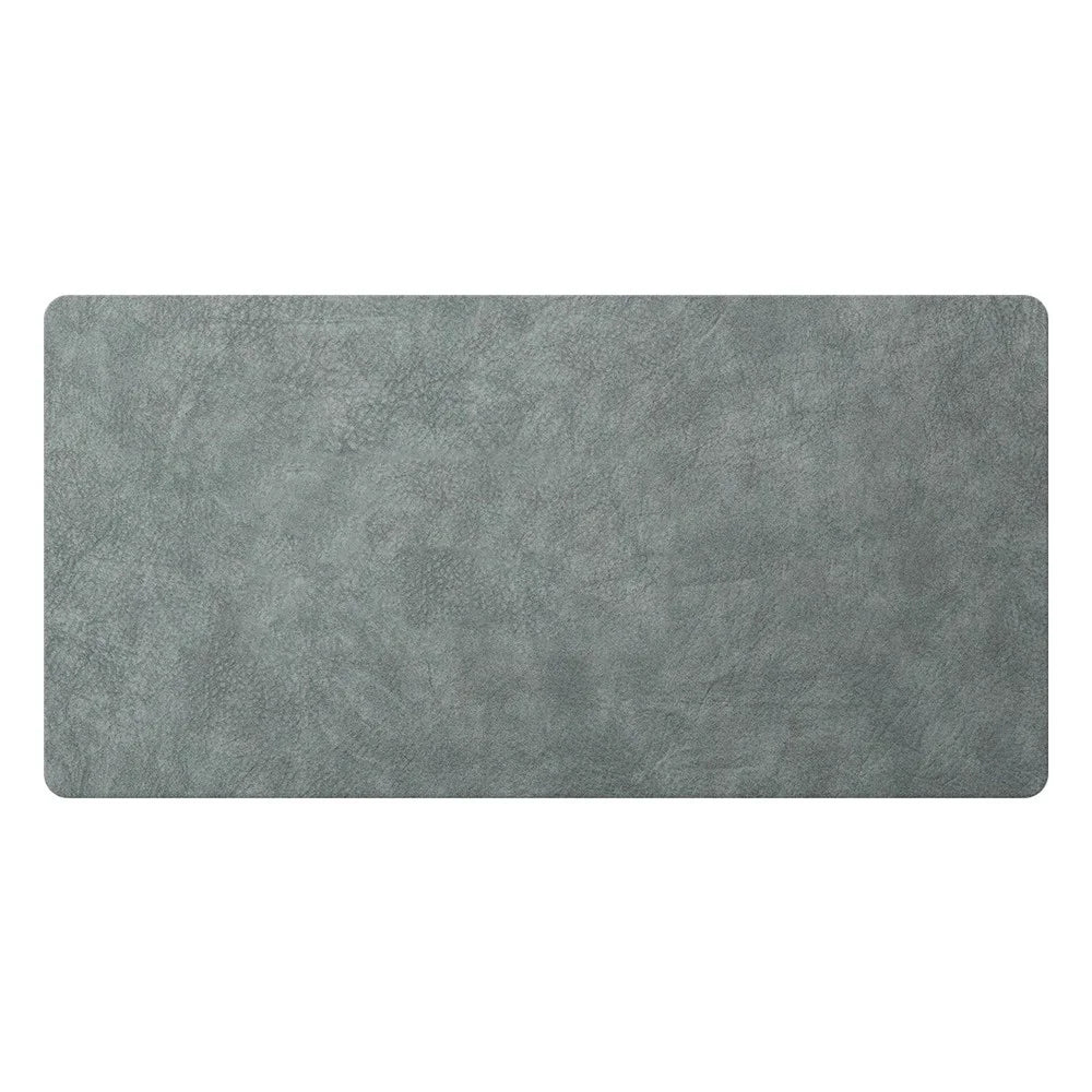 40 x 80cm Waterproof Leather Mouse Pad Double-Sided Desk Mat for Home / Office - Space Grey / Dark Grey - 1