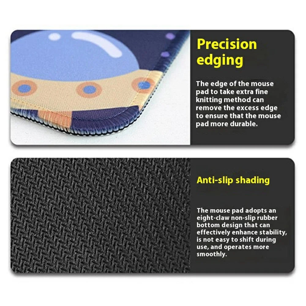 300 x 800 x 2mm Stitched Edge Mouse Pad Computer Desktop Rubber Mouse Mat Creative Pattern for Home / Office - Egyptian Mau - 3