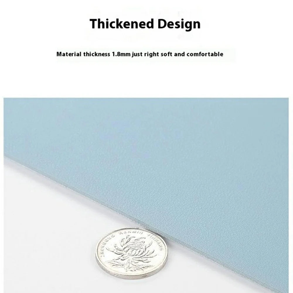 634 Dual-Sided Leather Desk Pad 26 x 21cm Mouse Mat Non-Slip Waterproof for Office / Home - Sky Blue - 3