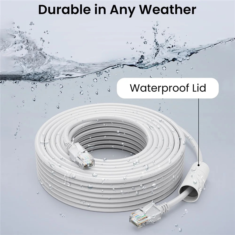 ZOSI Cat5e Ethernet Cable 100 Feet High Speed RJ45 Network Cable for Poe Security Cameras / Switches - 7