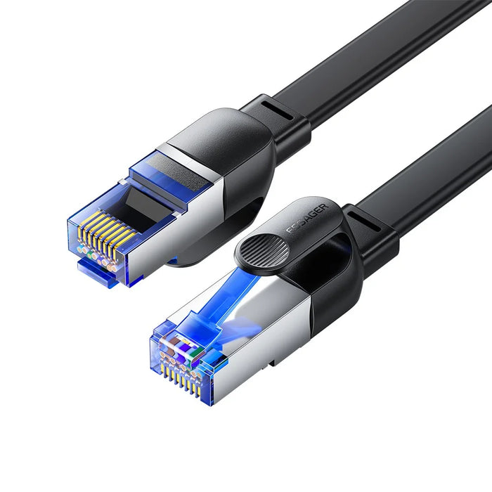 ESSAGER EXCWXY-JH01-P PVC 10m CAT8 Ethernet Flat Cable Home Office 40Gbps 2000MHz Network Cable - 2