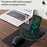 15W Fast Wireless Charging Non Slip PU Leather Mouse Pad with Pen Holder for Home Office - Classic Black - 2
