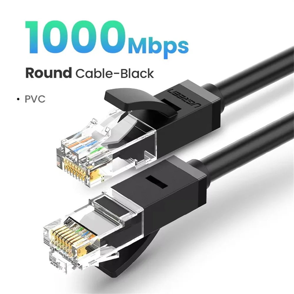 UGREEN 20167 25m RJ45 Cat6 Ethernet Cable 1000Mbps Gigabit Network Cable for PC Router - Black - 2