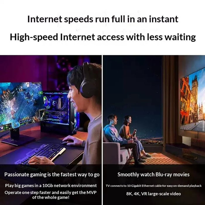 UGREEN 70329 2m Cat8 Ethernet Cable 40Gbps 2000MHz High Speed RJ45 Network Cord for Gaming Router - Black - 3