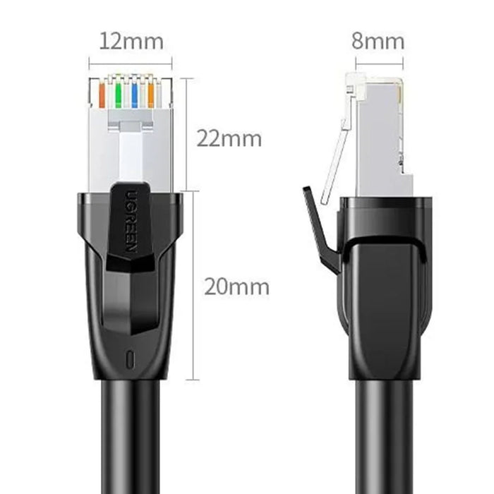 UGREEN 70329 2m Cat8 Ethernet Cable 40Gbps 2000MHz High Speed RJ45 Network Cord for Gaming Router - Black - 6