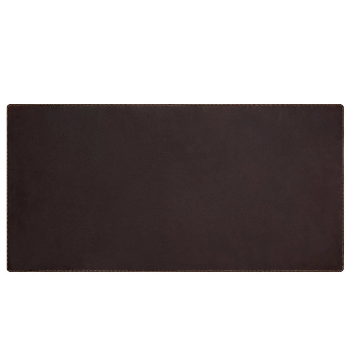 Crazy Horse Texture Mouse Mat Full Grain Cowhide Leather Smooth Gaming Mousepad for Home Office Desk, 60x30cm - Dark Brown - 6