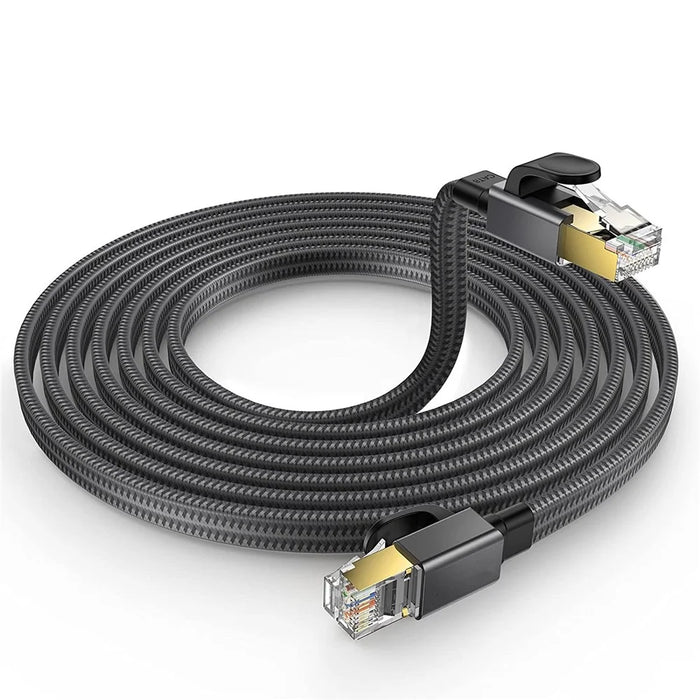 15m Cat8 Flat Ethernet Cable RJ45 Connector Cat8 LAN Network Cable 40Gbps 2000Mhz SFTP Patch Cord - 2