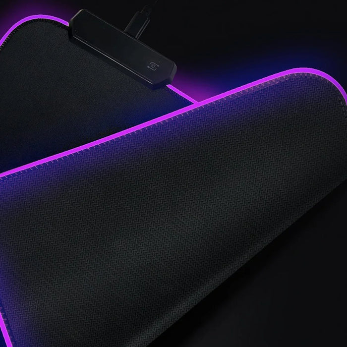 350x250x3mm RGB Gaming Mouse Pad USB Colorful LED Light Cool Mouse Mat - 3