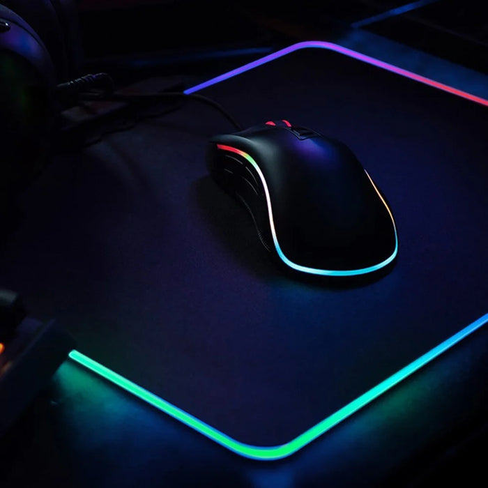 350x250x3mm RGB Gaming Mouse Pad USB Colorful LED Light Cool Mouse Mat - 4