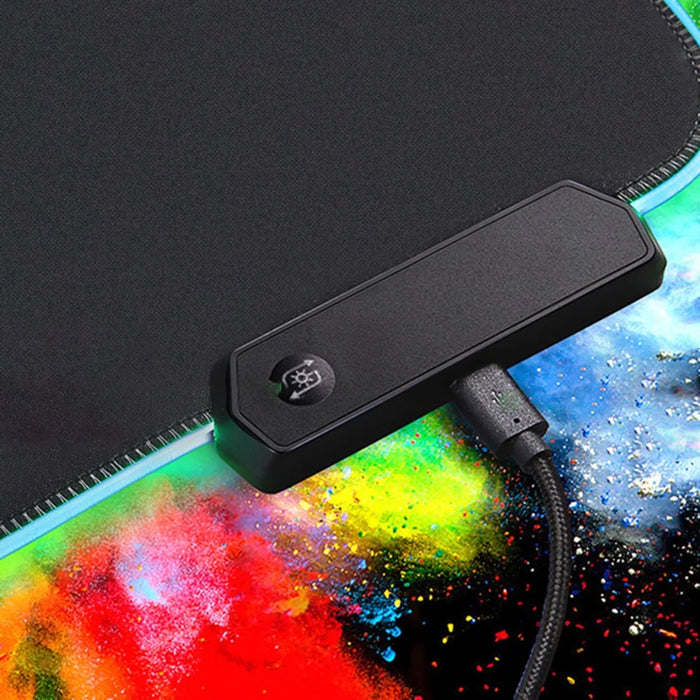 350x250x3mm RGB Gaming Mouse Pad USB Colorful LED Light Cool Mouse Mat - 5