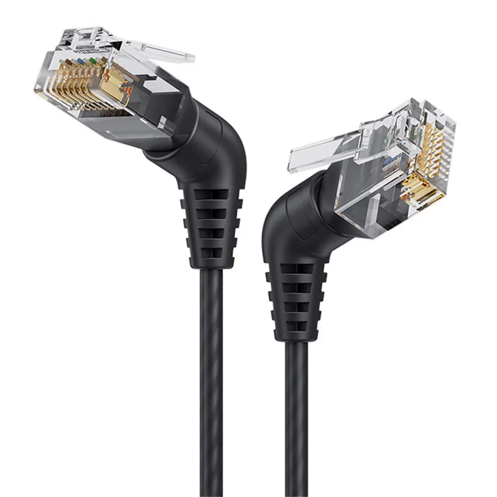 CABLECREATION CL0370 1m Cat6A Patch Ethernet Cable Rotation Head RJ45 Connection Line for Computer Networking - 1