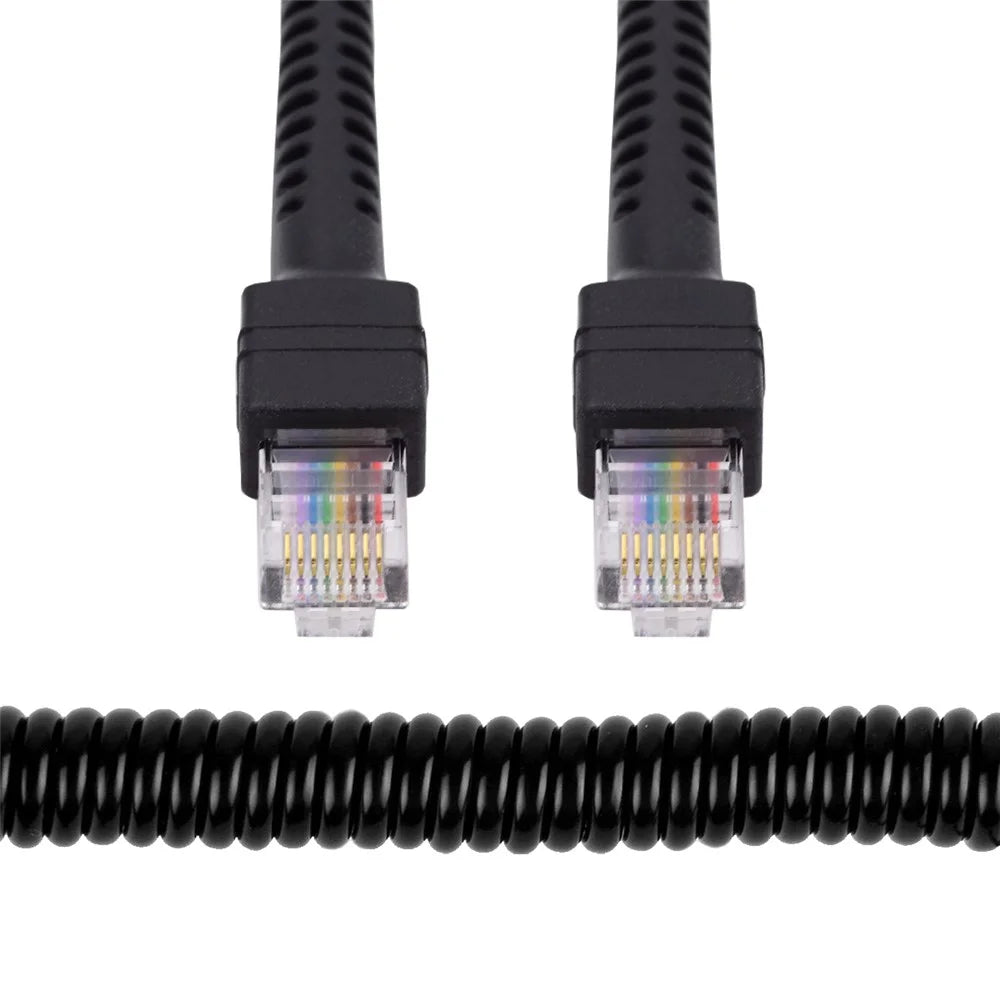 UT-019-1.0M RJ45 Male to Cat6 Male 8P8C UTP Stretch Coiled Cable LAN Ethernet Network Patch Cord 100cm - 4