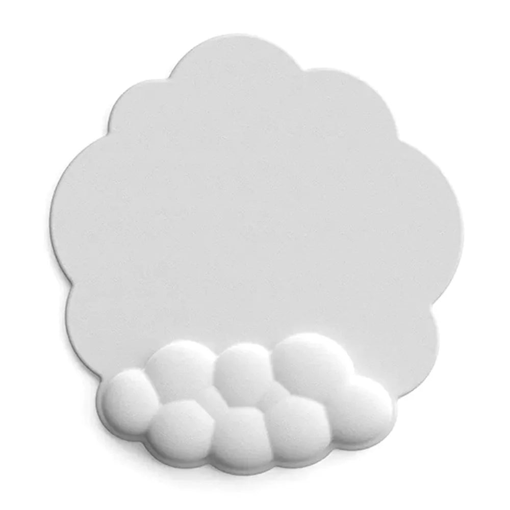 Wrist Rest Design Cloud Shape Mouse Pad Leather Anti-slip Mouse Pad - White - 1