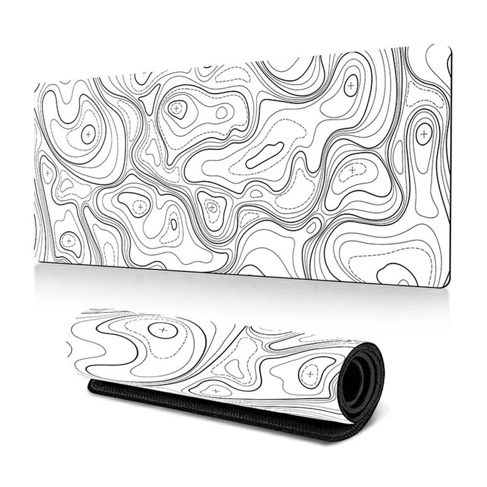 400*900*2mm Abstract Pattern Large Mouse Pad Rubber Computer Desktop Mat - Line-21 - 1