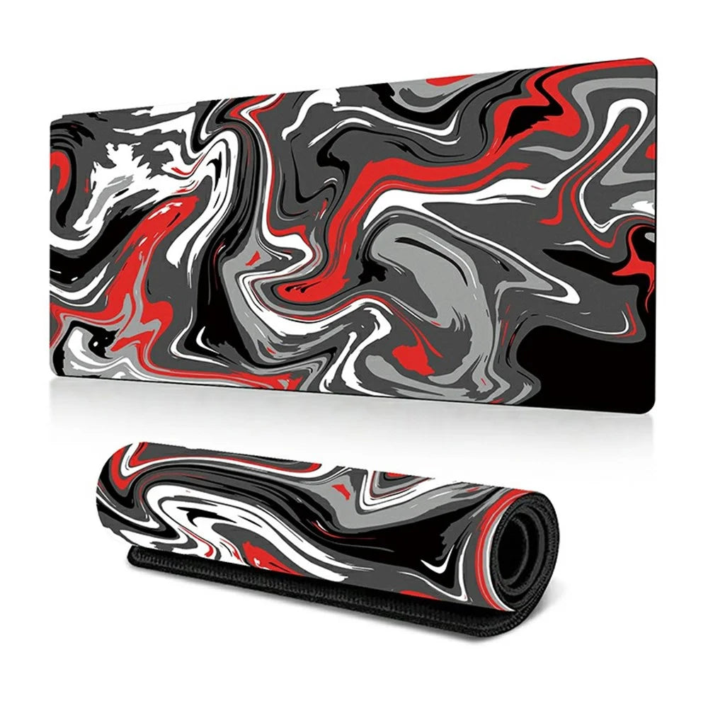 300 x 700 x 3mm Anti-Slip Desk Mouse Mat Abstract Fluid Pattern Mouse Pad - Style A - 1