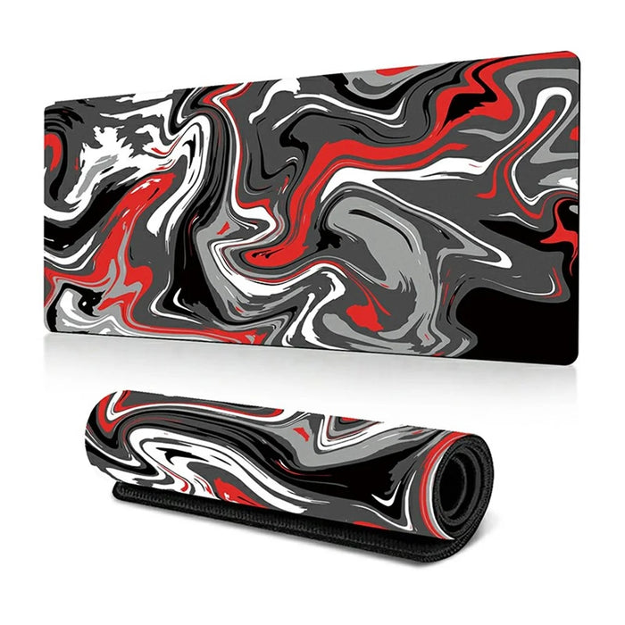 300 x 700 x 3mm Anti-Slip Desk Mouse Mat Abstract Fluid Pattern Mouse Pad - Style A - 1