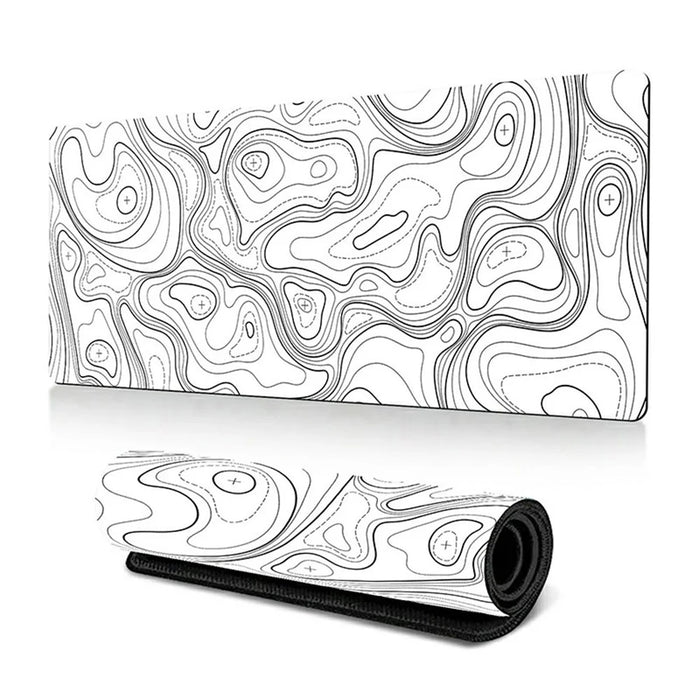 300*700*3mm Large Mouse Pad Abstract Thermal Transfer Printing Anti-skid Desktop Mat - Line-21 - 1