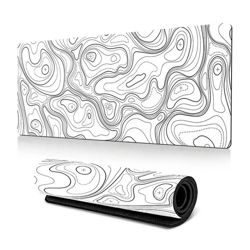 300*700*2mm Rubber Mouse Pad Abstract Pattern Anti-skid Computer Desktop Mat - Line-21 - 1