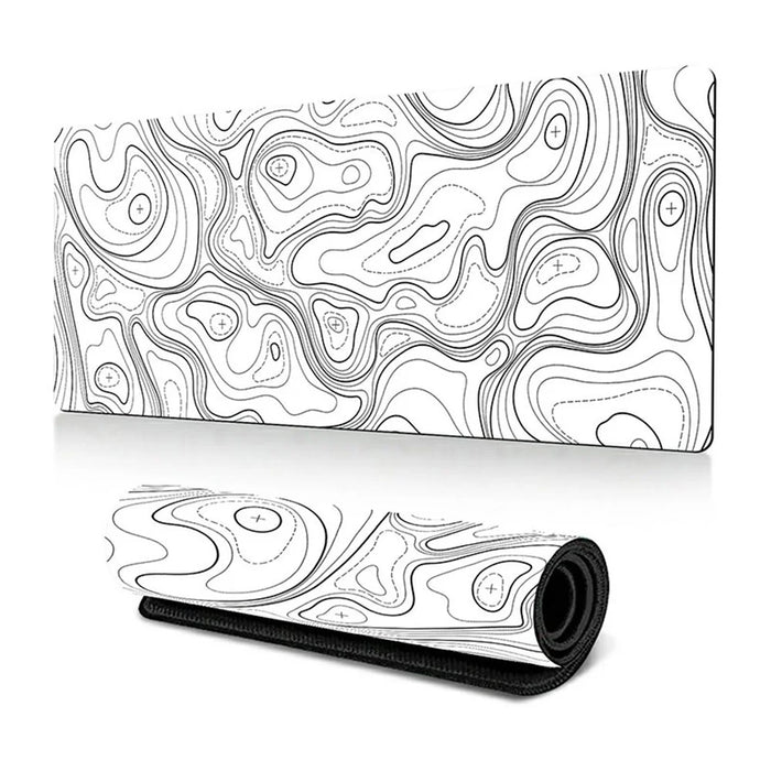 300*800*3mm Thermal Transfer Printing Abstract Pattern Mouse Pad Rubber Desktop Mat - Line-21 - 1