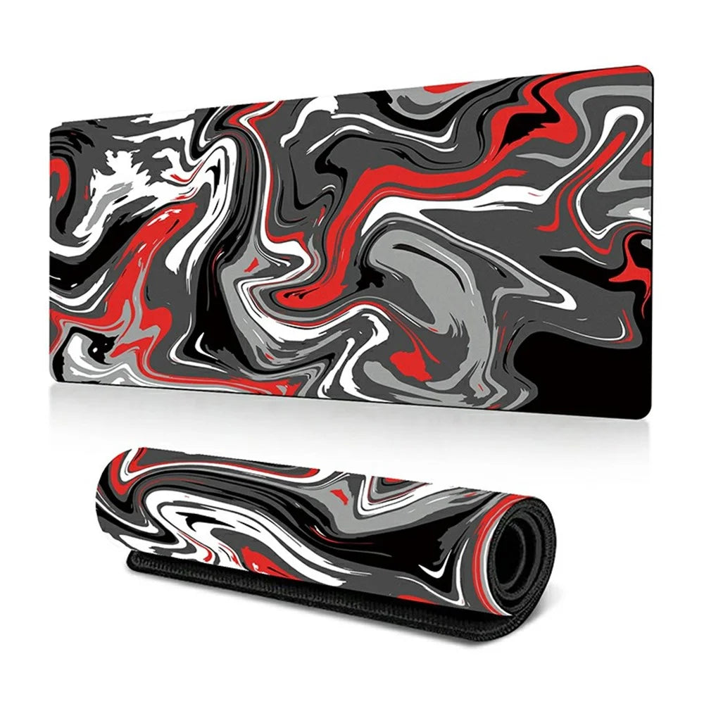 300 x 600 x 3mm Abstract Fluid Pattern Mouse Pad Large Non-Slip Rubber Mouse Mat - Style A - 1