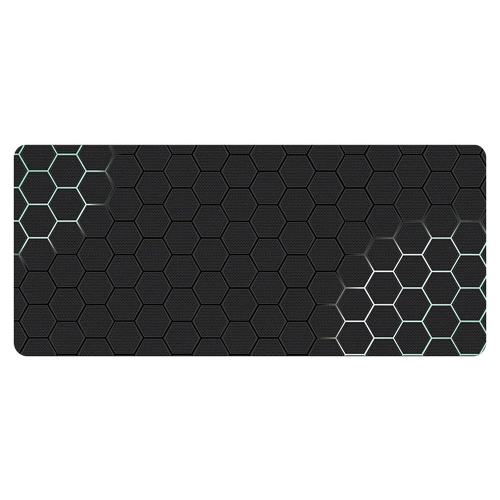 400x1000x3mm Anti-slip Rubber Mouse Pad Stylish Honeycomb Pattern Desktop Mat - Style 1 - 1