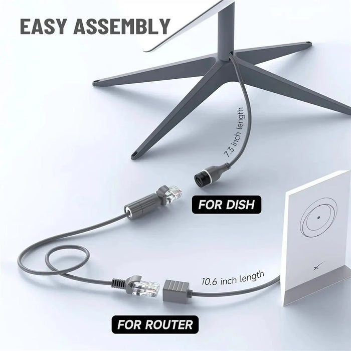 2Pcs For Starlink V2 Cable SPX to RJ45 Adapter Ethernet Cable Converter CAT5E 26AWGx4P+D Connector - 2
