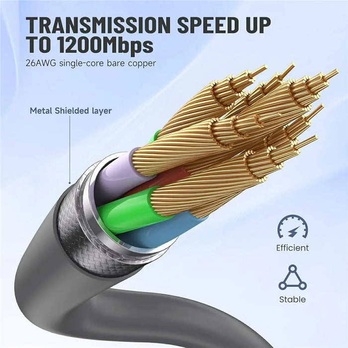 2Pcs For Starlink V2 Cable SPX to RJ45 Adapter Ethernet Cable Converter CAT5E 26AWGx4P+D Connector - 4