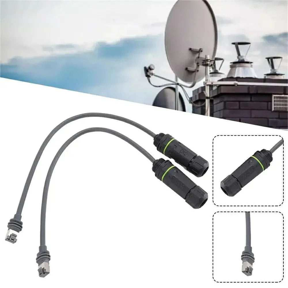 2Pcs For Starlink Gen3 SPX to RJ45 Ethernet Adapter Satellite Antenna RJ45 Extension Cable Connector - 2