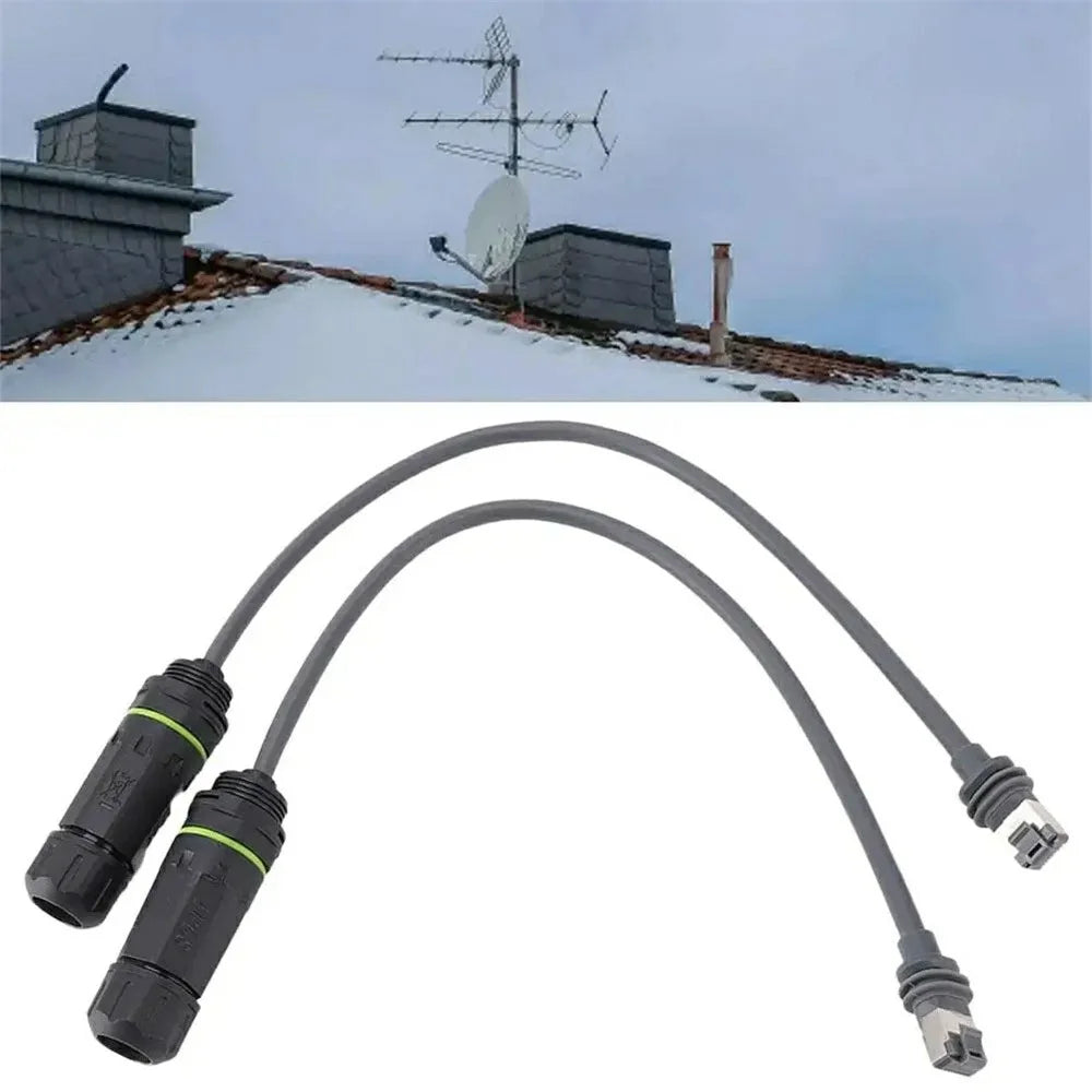 2Pcs For Starlink Gen3 SPX to RJ45 Ethernet Adapter Satellite Antenna RJ45 Extension Cable Connector - 3