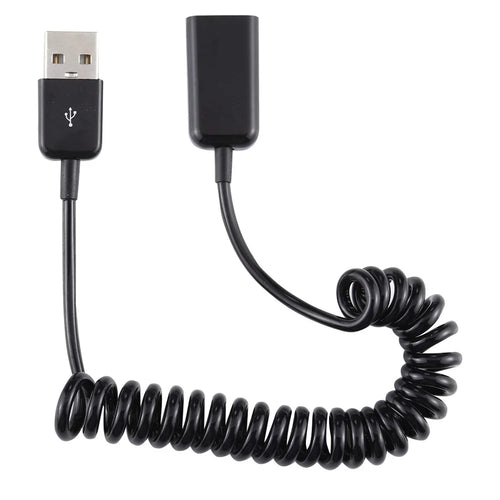 Male To Female USB Extension Cable USB Extender Adapter Spring Computer Phone Charging Cable - 1