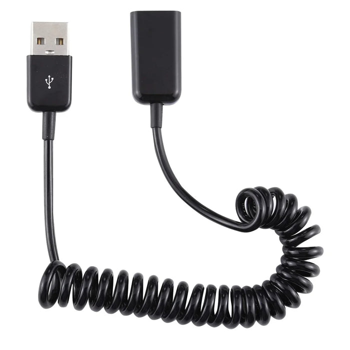 Male To Female USB Extension Cable USB Extender Adapter Spring Computer Phone Charging Cable - 1