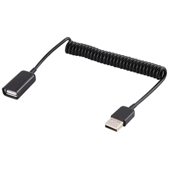 Male To Female USB Extension Cable USB Extender Adapter Spring Computer Phone Charging Cable - 2