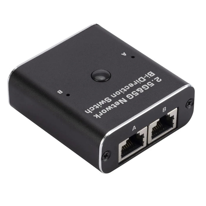 HW7 2 In 1 Out RJ45 Network Switch 2.5G / 5G Gigabit Ethernet Bidirectional Switcher - 2
