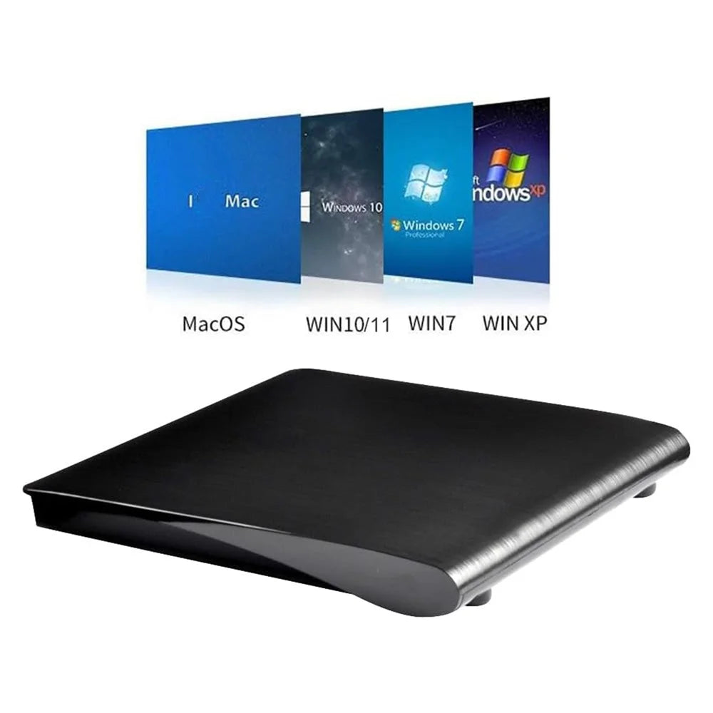 USB C USB3.0 Blu-Ray DVD Burner External Optical Drive Portable Slim Design Plug and Play for Desktop / Laptop - 5