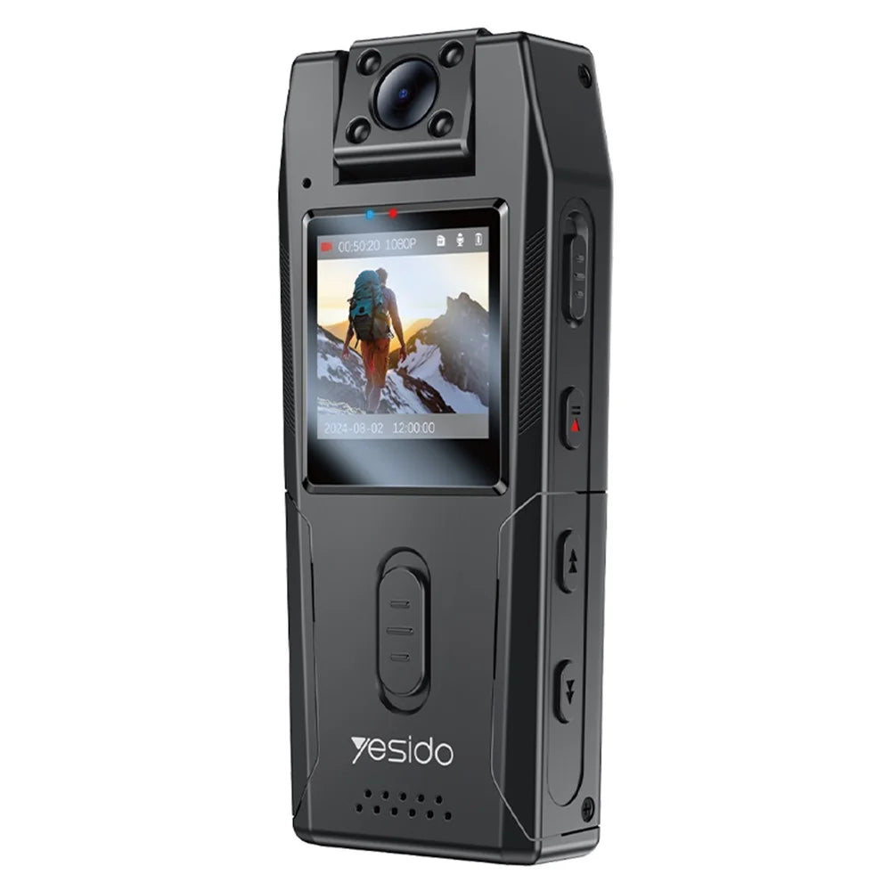 YESIDO KM25 Video Recorder 180 Degree Rotating Lens HD 1.3 Inch Screen 1080P Outdoor Cycling Hiking Camera - 1