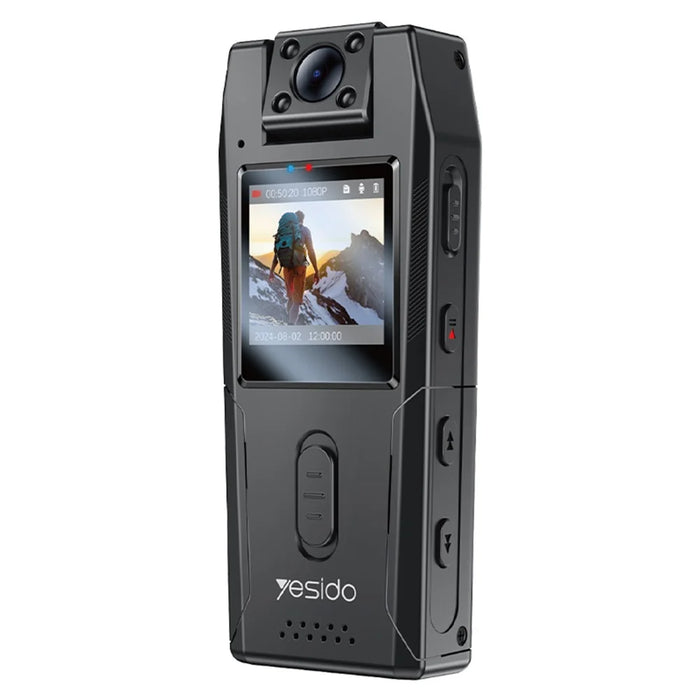 YESIDO KM25 Video Recorder 180 Degree Rotating Lens HD 1.3 Inch Screen 1080P Outdoor Cycling Hiking Camera - 1