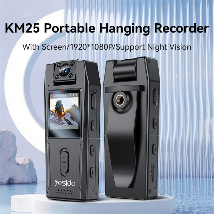 YESIDO KM25 Video Recorder 180 Degree Rotating Lens HD 1.3 Inch Screen 1080P Outdoor Cycling Hiking Camera - 2