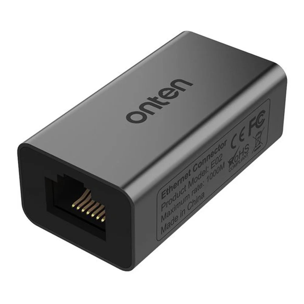 ONTEN E02 Aluminum Alloy Gigabit Ethernet Connector Network Cable Extension RJ45 Coupler - 1