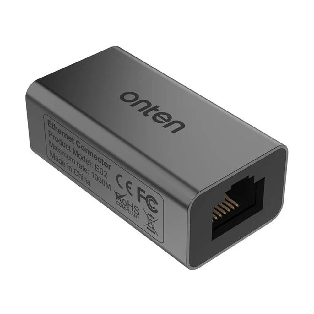 ONTEN E02 Aluminum Alloy Gigabit Ethernet Connector Network Cable Extension RJ45 Coupler - 3
