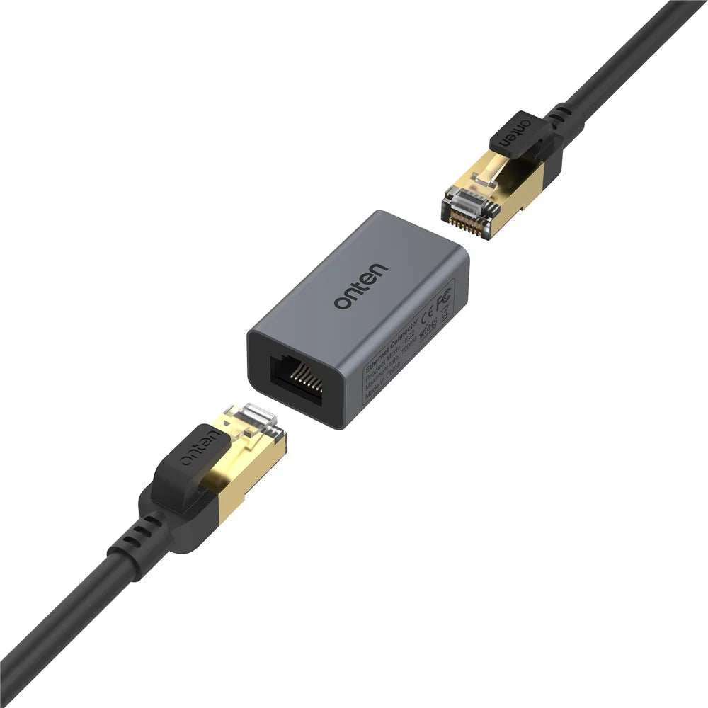 ONTEN E02 Aluminum Alloy Gigabit Ethernet Connector Network Cable Extension RJ45 Coupler - 5