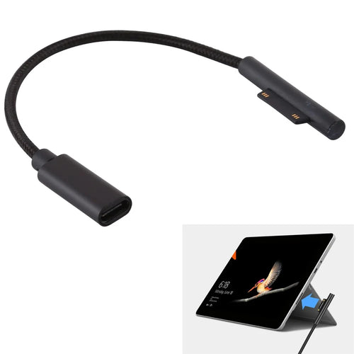 For Microsoft Surface Pro 6/5 Charging Cable Adapter PD to USB-C Type C Female DC Power Plug - 1