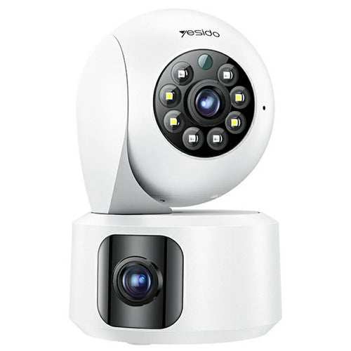 YESIDO KM16 Indoor Dual Lens Camera Wireless Security Cam WiFi Surveillance System with Night Vision / Two-Way Audio / Motion Detection - White / EU Plug - 1