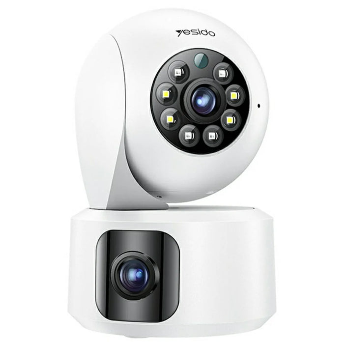 YESIDO KM16 Indoor Dual Lens Camera Wireless Security Cam WiFi Surveillance System with Night Vision / Two-Way Audio / Motion Detection - White / EU Plug - 1