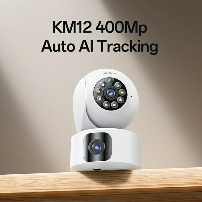 YESIDO KM16 Indoor Dual Lens Camera Wireless Security Cam WiFi Surveillance System with Night Vision / Two-Way Audio / Motion Detection - White / EU Plug - 2