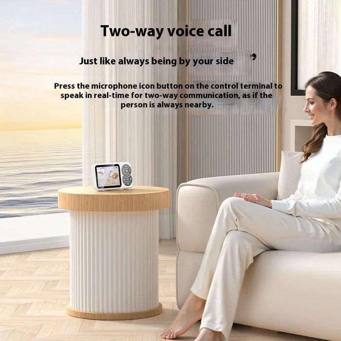 YESIDO KM26 Baby Monitor 3.5 Inch LCD Display Night Vision Temperature Detection 2.4G Wireless Camera, EU Plug - 4